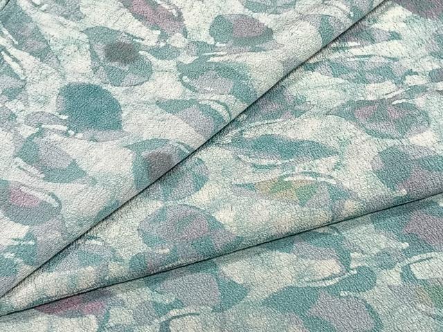 平和屋着物▽上質な小紋 単衣 葉尽くし 正絹 逸品 CAAW1554xi