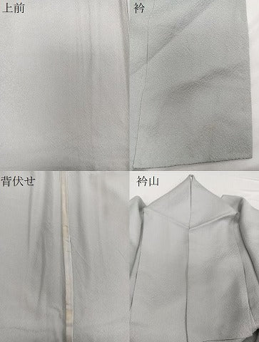 平和屋着物▽上質な色無地 単衣 薄雲鼠色 正絹 逸品 CAAW1560xi