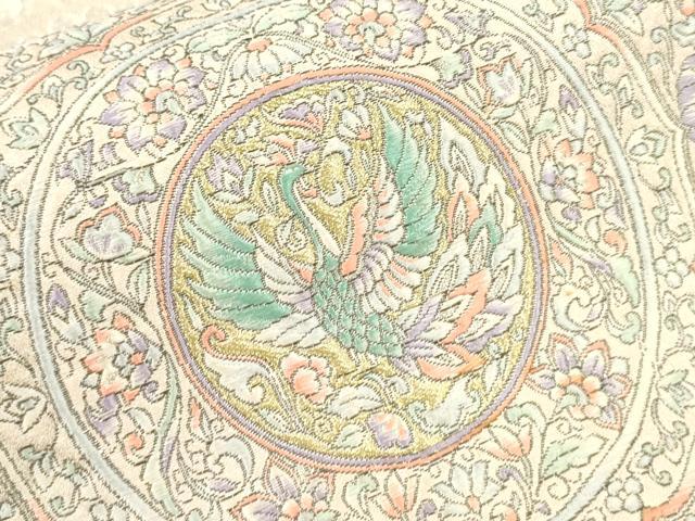 平和屋着物▼六通柄袋帯 唐織 天平華紋に菊唐草 金銀糸 正絹 逸品 CAAW1618ak