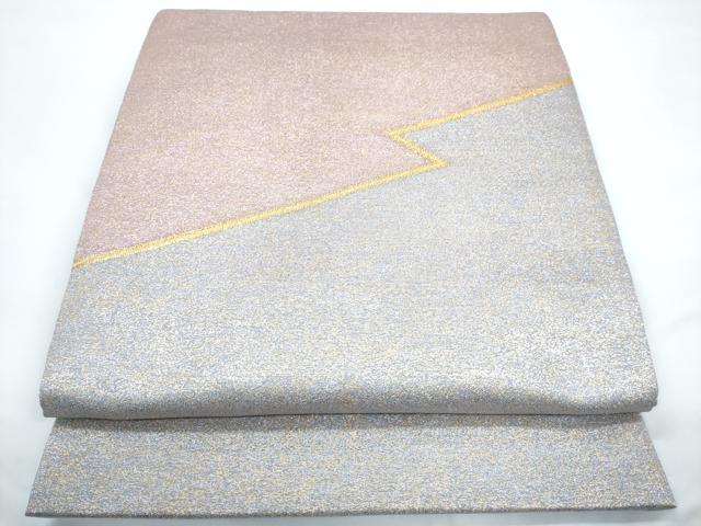 平和屋着物▼太鼓柄袋帯 吉祥霞文 金糸 正絹 逸品 CAAW1635ak