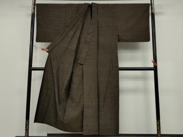 平和屋着物▽男性 結城紬 単衣 霞文 杢 正絹 逸品 CAAW2831ut