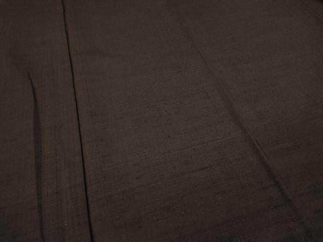 平和屋着物▽男性 紬 単衣 赤墨色 正絹 逸品 CAAW2833ut