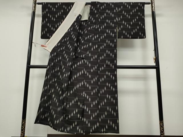 平和屋着物▽上質な紬 単衣 吉祥文 正絹 逸品 CAAW3111ut