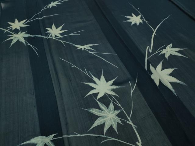 平和屋着物*夏物 訪問着 紗紬 枝楓文 正絹 逸品 CAAW3129ut