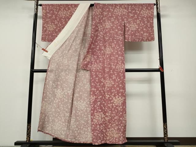 平和屋着物*夏物 小紋 絽 枝木の実 正絹 逸品 CAAW3150ut