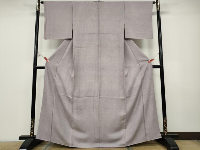 平和屋着物●江戸小紋 万筋 二藍色×牡丹鼠色 正絹 逸品 CAAW3196ut