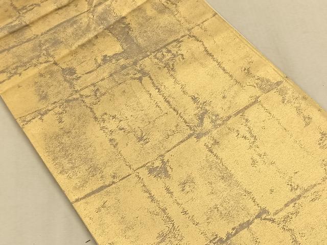 平和屋着物◎六通柄袋帯 石畳文 引箔 正絹 逸品 CAAW3306qv