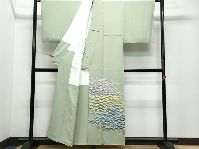 平和屋着物●本加賀友禅作家 鶴見保次 色留訪問着 松 正絹 逸品 未使用 CAAW3613vf