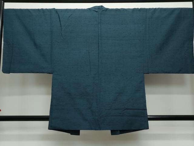 平和屋着物●男性 紬 髭紬羽織セット 百入茶色 正絹 逸品 CAAW3684vf