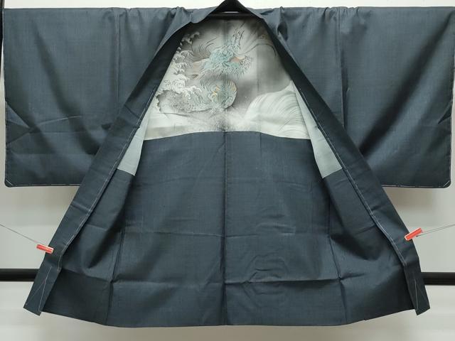 平和屋着物●男性 本場大島紬 アンサンブル 80亀甲 総詰め 正絹 逸品 CAAW3687vf