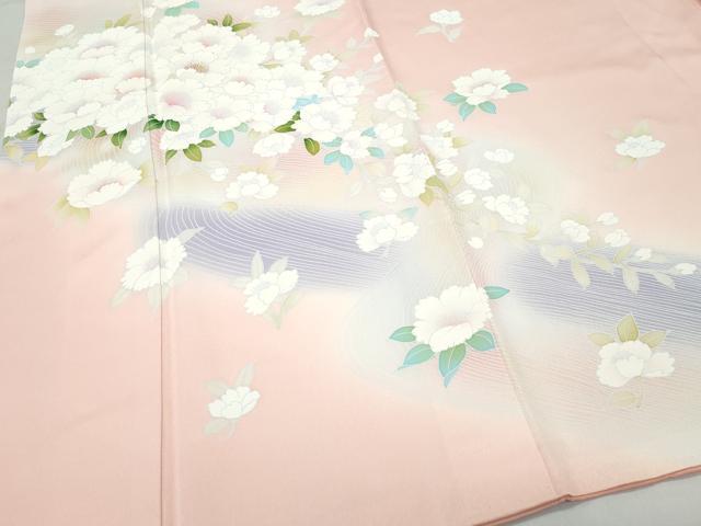 平和屋着物●訪問着 刺繍 草花文 正絹 逸品 CAAW3717vf