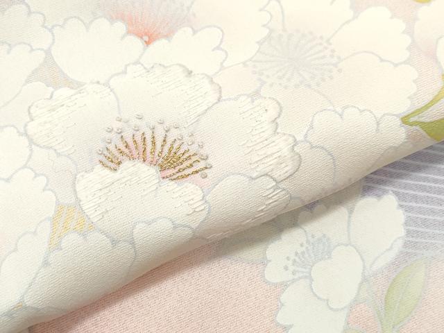 平和屋着物●訪問着 刺繍 草花文 正絹 逸品 CAAW3717vf