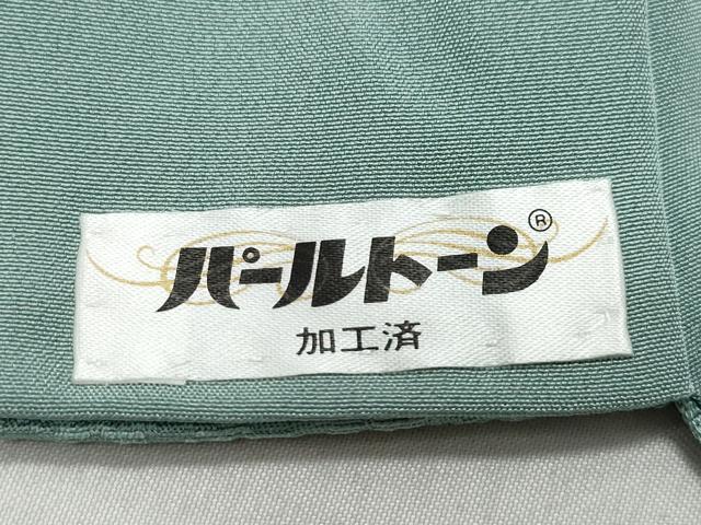 平和屋着物●上質な色無地 草花地紋 豆がら茶色 正絹 逸品 CAAW3764vf