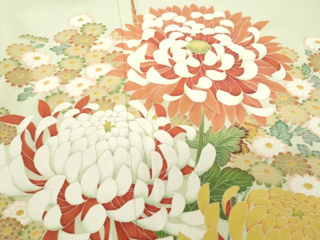 平和屋着物●豪華色留袖 作家物 乱菊草花文 正絹 逸品 CAAW3778vf