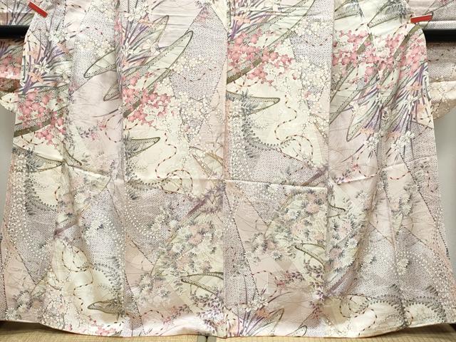 平和屋着物●創業460年・千總 振袖 草花文 金彩 正絹 逸品 CAAW3799vf