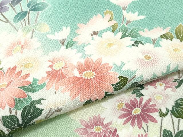 平和屋着物●訪問着 絞り 草花文 暈し染め 正絹 逸品 CAAW3830vf