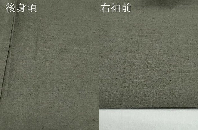 平和屋着物●上質な紬 色無地 江戸鼠色 正絹 逸品 CAAW3843vf