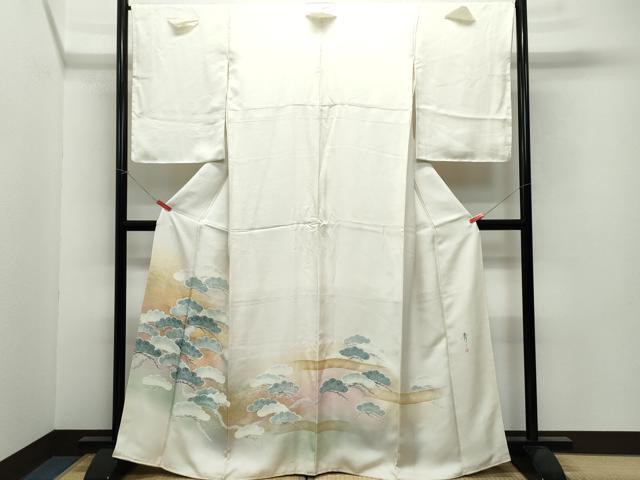平和屋着物●京友禅の第一人者 松井青々 色留袖 松 金彩 正絹 逸品 未使用 CAAW3850vf