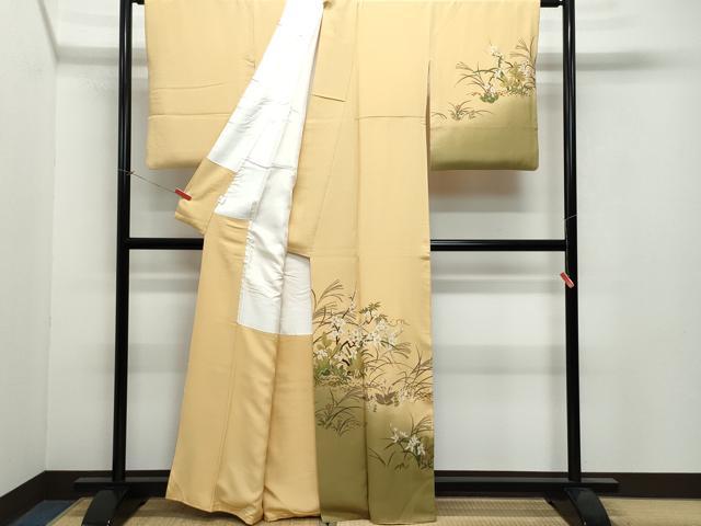 平和屋着物●訪問着 作家物 草花文 金彩 正絹 逸品 CAAW3861vf