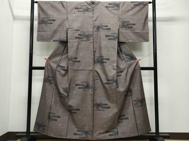 平和屋着物●本場大島紬 9マルキ 源氏車花文 正絹 逸品 CAAW3862vf