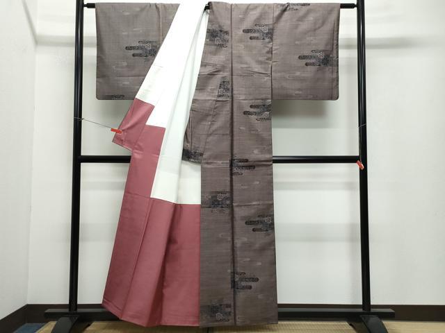 平和屋着物●本場大島紬 9マルキ 源氏車花文 正絹 逸品 CAAW3862vf
