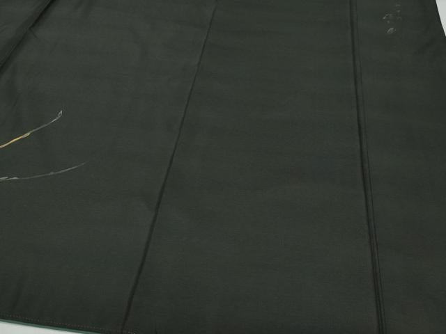 平和屋着物●訪問着 本場染大島紬 作家物 枝葉文 金銀彩 正絹 逸品 CAAW3886vf