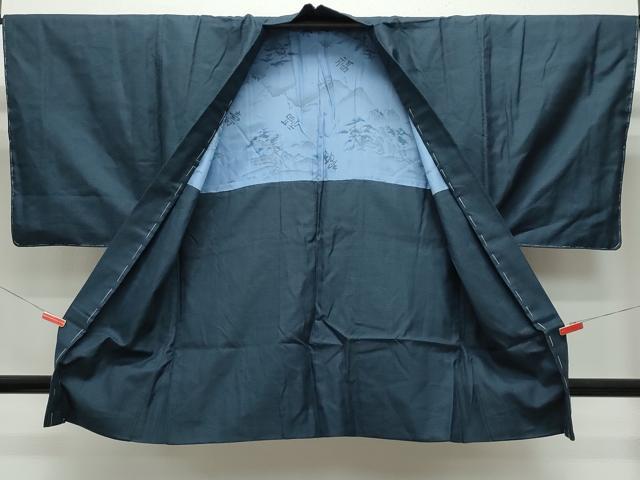 平和屋着物●男性 紬 アンサンブル 100亀甲 正絹 逸品 未使用 CAAW3903vf