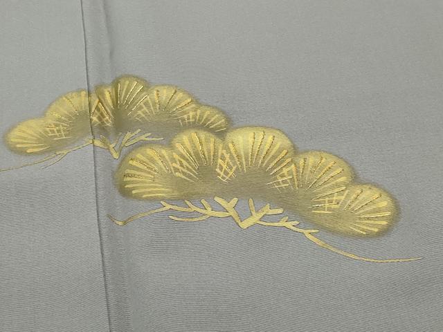 平和屋着物●訪問着 刺繍 松 溢れ松葉文 金彩 正絹 逸品 CAAW3915vf