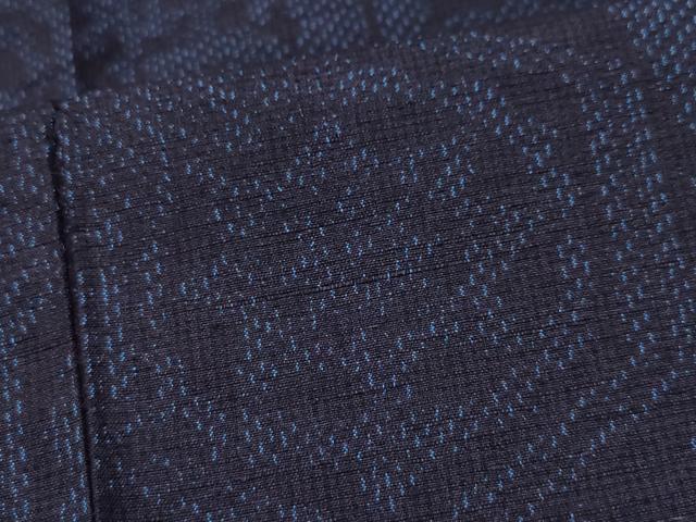 平和屋着物●結城紬 亀甲花唐草文 正絹 逸品 CAAW3950vf