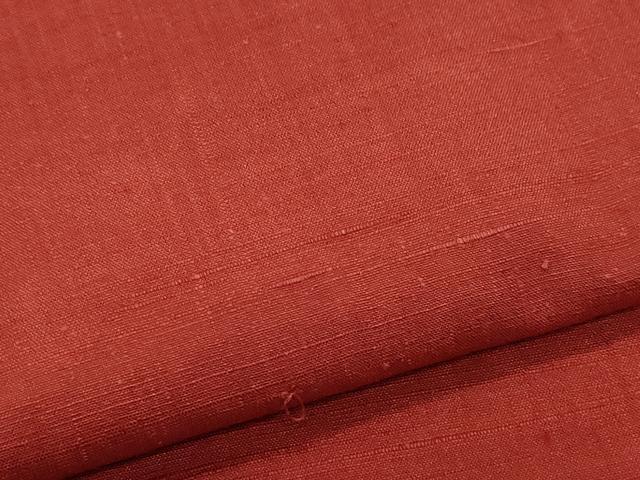平和屋着物●上質な紬 色無地 紅海老茶色 正絹 逸品 未使用 CAAW3953vf