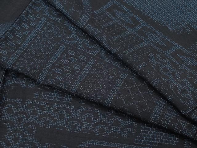 平和屋着物●結城紬 80亀甲 雲取り屏風文 正絹 逸品 未使用 CAAW3961vf