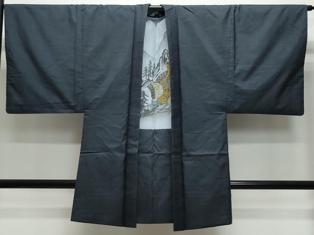 平和屋着物●男性 本場大島紬 アンサンブル 80亀甲 総詰め 正絹 逸品 CAAW3966vf