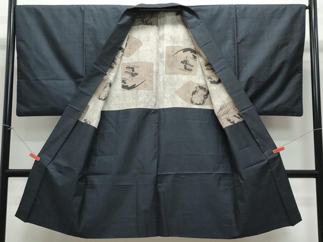 平和屋着物●男性 本場大島紬 アンサンブル 80亀甲 総詰め 正絹 逸品 CAAW3967vf