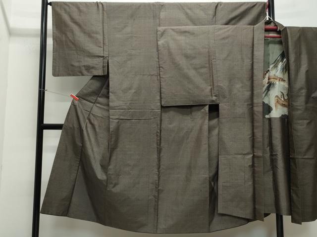 平和屋着物●男性 本場大島紬 アンサンブル 吉祥文 正絹 逸品 CAAW3968vf