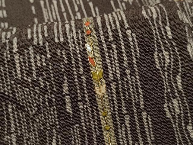 平和屋着物●訪問着 駒刺繍 吉祥花文 金糸 鬼しぼ縮緬 正絹 逸品 CAAW3978vf