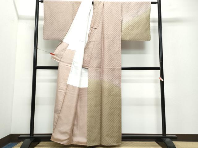 平和屋着物●訪問着 紬地 絞り 霞文 正絹 逸品 CAAW3995vf