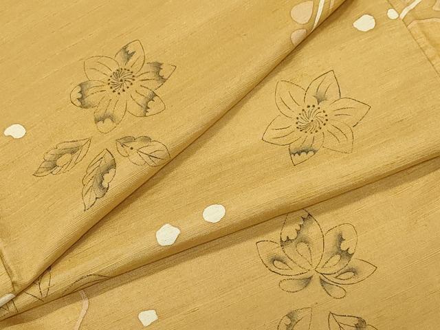 平和屋着物●上質な小紋 紬地 ろうけつ染め 辻が花 正絹 逸品 CAAW4000vf