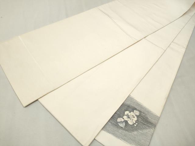 平和屋着物●太鼓柄袋帯 すくい織 枝椿 正絹 逸品 CAAW4437hy