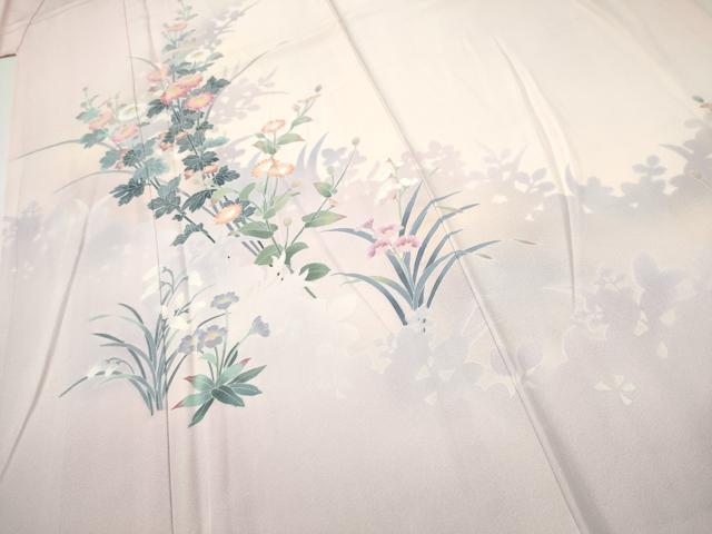 平和屋着物●訪問着 友禅 枝花文 暈し染め 正絹 逸品 CAAW4465hy