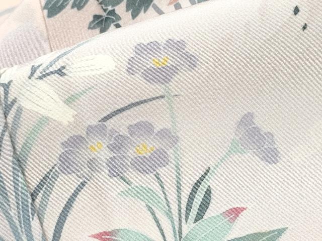 平和屋着物●訪問着 友禅 枝花文 暈し染め 正絹 逸品 CAAW4465hy