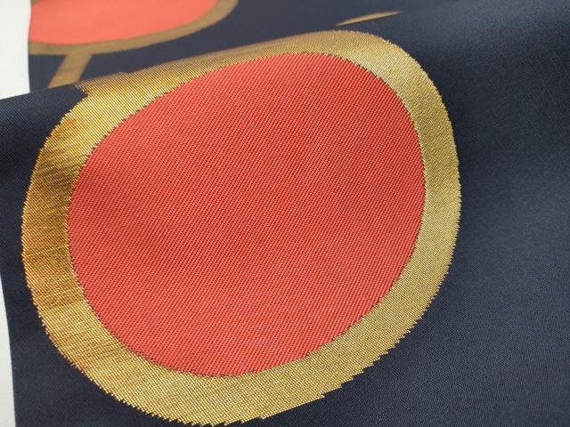 平和屋着物●織物一筋名門 織悦 全通柄 本袋帯 吉祥丸文 金糸 正絹 逸品 CAAW4793hy
