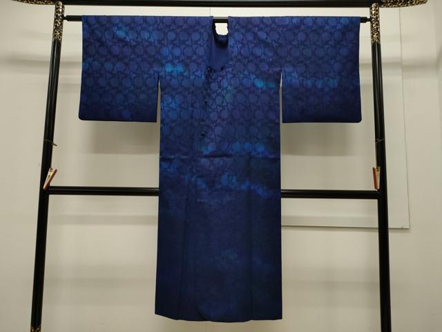 平和屋着物#道中着 リバーシブル 草花地紋 暈し染め ロング丈 正絹 逸品 CAAW4822dy
