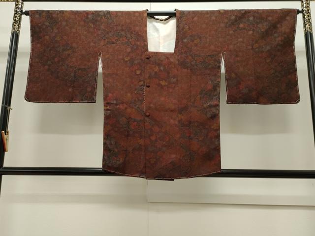 平和屋着物∞道行コート 地紙草花文 暈し染め 正絹 逸品 未使用 CAAW4833dy