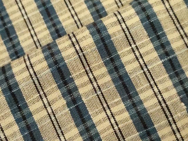 平和屋着物#道行コート 紬地 格子柄 正絹 逸品 CAAW4834dy