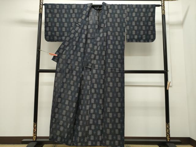 平和屋着物▽上質な紬 単衣 吉祥文 正絹 逸品 未使用 CAAW4874dy