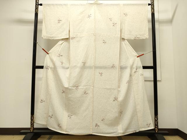 平和屋着物*夏物 小紋 絽 草木文 正絹 逸品 CAAW4890dy