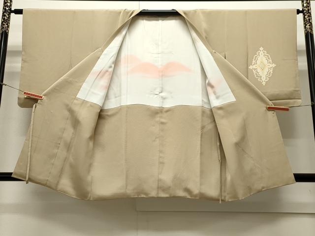 平和屋着物#道行コート 菱花文 金彩 正絹 逸品 CAAW4917dy