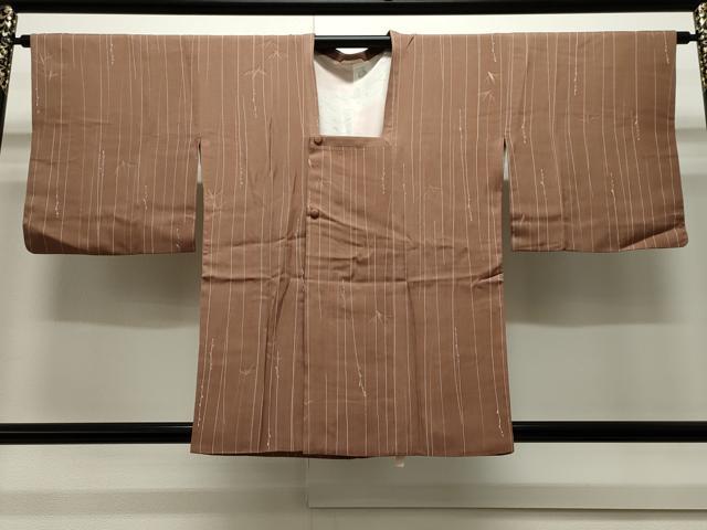 平和屋着物∞道行コート 笹文 正絹 逸品 CAAW4949dy