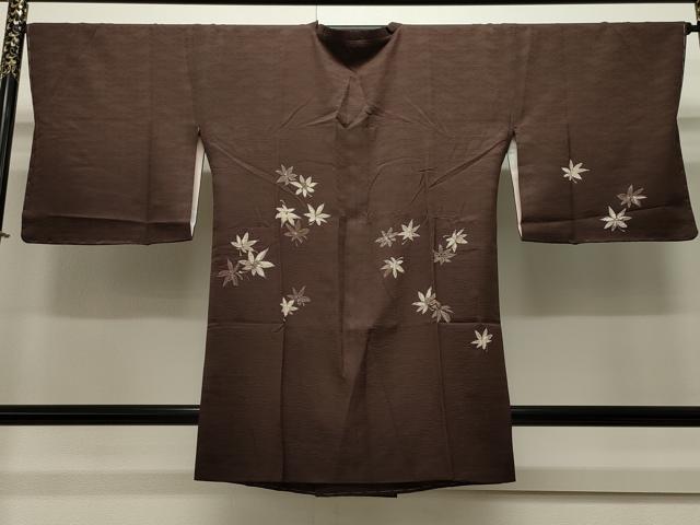 平和屋着物∞道行コート 舞葉文 正絹 逸品 CAAW4988dy