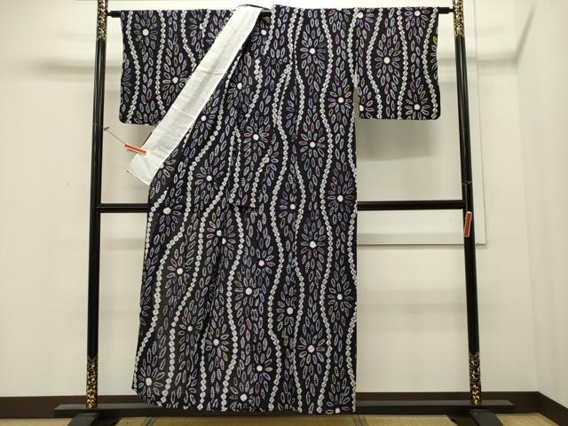 平和屋着物∴夏物 浴衣 有松鳴海絞り 立涌花文 綿 逸品 CAAW5031dy